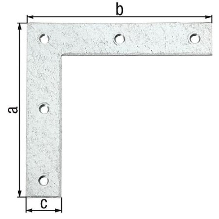 Corniere d'angle 200x200x30 mm laminé zingué