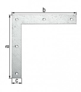 Corniere d'angle 160x160x30 mm laminé zingué