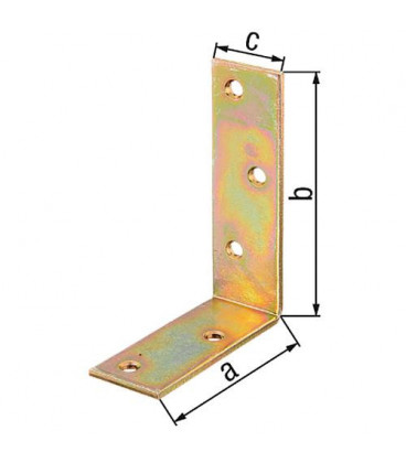 Corniere poutre 75x100x30 mm zingué jaune