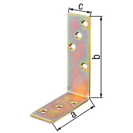 Corniere poutre 80x120x35 mm zingué jaune