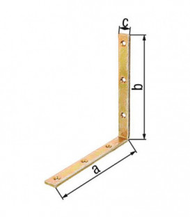 Corniere poutre 180x180x20 mm zingué jaune