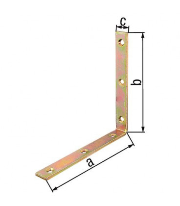 Corniere poutre 160x160x20 mm zingué jaune