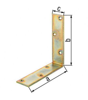 Corniere poutre 150x150x40 mm zingué jaune