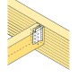 Support de poutre (4 rangs) galvanise a chaud (tzn) 120 x 103