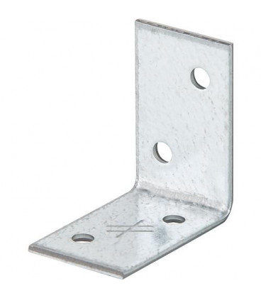 Piece d'angle aus Lochblechen 2,0mm 40 x 40 x 2,0 x 25 mm galvanise a chaud (tzn)