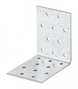 Piece d'angle en tole perforee 2,0 mm, 80x80x60mm