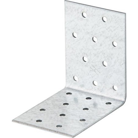 Piece d'angle en tole perforee 2,0 mm, 80x80x60mm