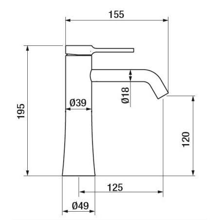 Mitigeur lavabo Time Female XL