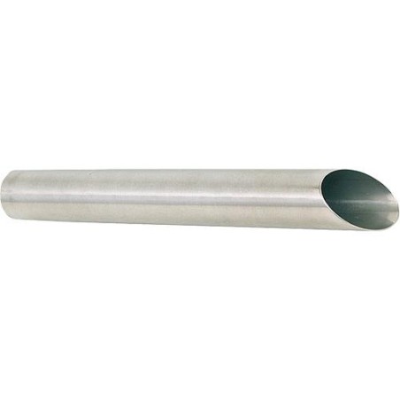 Tube d'aspiration biseaute en inox Dm 38 mm L :  295 mm