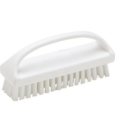 Brosse pour main en plastique avec boucle couleur : blanc