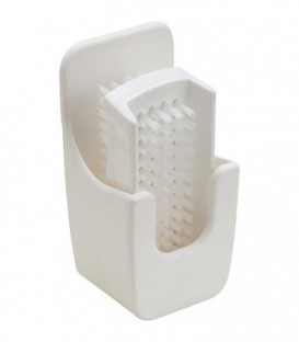 Brosse pour main en plastique avec support mural couleur : blanc