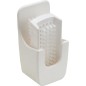 Brosse pour main en plastique avec support mural couleur : blanc