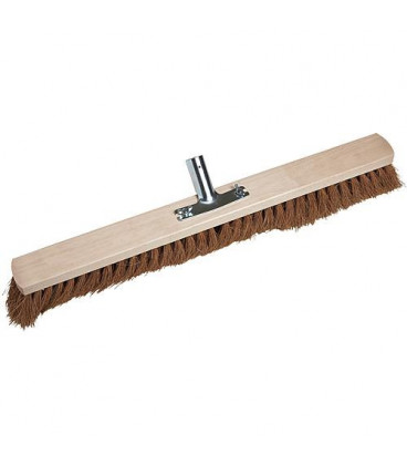 Balai 60cm bois 7 rangs composant coco avec support metallique