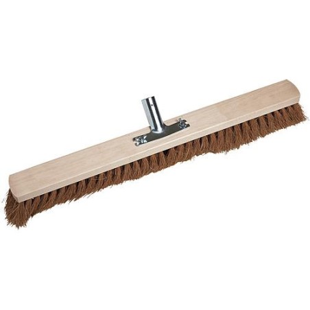 Balai 60cm bois 7 rangs composant coco avec support metallique