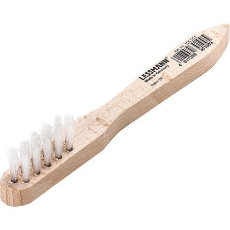 Brosse mini avec poils en nylon 0,30mm et poignee bois de hetre