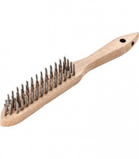 brosse fil d'acier, lisse 0,35mm 4 rangees