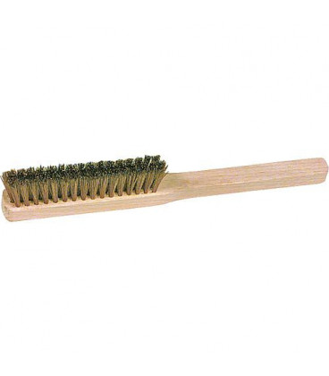 Brosse fine fil laiton ondule 0,15 mm 4 rangees