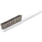 Brosse fine avec fil inox ondule 0,15mm, poignee en plastique