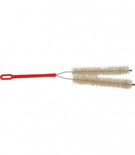 Brosse de chauffage double avec manche en plastique