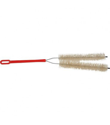 Brosse de chauffage double avec manche en plastique