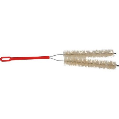 Brosse de chauffage double avec manche en plastique