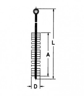 Brosse cylindrique diam. 25mm 300x100mm, fil d'acier 0,20mm