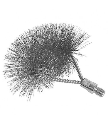 Brosse paroi murale, sans tige fil d'acier ondule, M 10 male