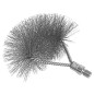 Brosse paroi murale, sans tige fil d'acier ondule, M 10 male