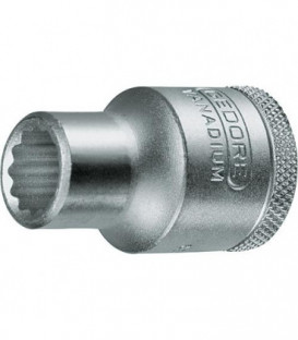 Douille GEDORE 1/2" 12-pans, court, SW 11,0mm longueur 38 mm