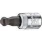 Embout de tournevis GEDORE 1/4" six pans creux avec tete spherique SW 6mm, longueur 14,5mm