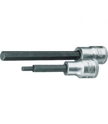 Embout de tournevis GEDORE 1/2" six pans creux, SW 7,0 mm longueur 90 mm