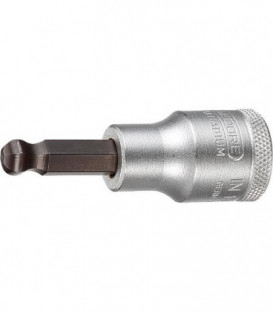 Embout de tournevis GEDORE 1/2" six pans creux avec tete spherique SW 7,0mm, longueur 60mm