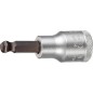 Embout de tournevis GEDORE 1/2" six pans creux avec tete spherique SW 7,0mm, longueur 60mm