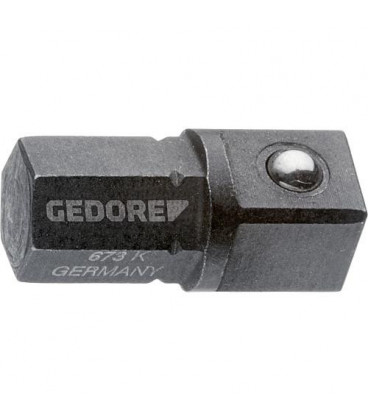 Tige d'outil GEDORE forme courte 1/4" x 1/4" x 17 mm