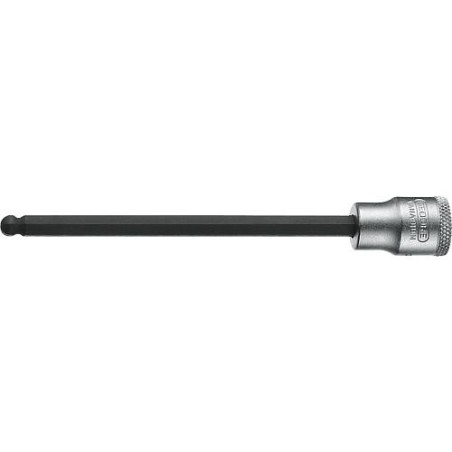 Embout de tournevis GEDORE 3/8" six pans creux avec tete spherique SW 6mm, longueur 132mm