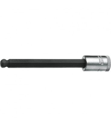 Embout de tournevis GEDORE 3/8" six pans creux avec tete spherique SW 5mm, longueur 132mm