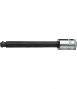 Embout de tournevis GEDORE 3/8" six pans creux avec tete spherique SW 4mm, longueur 132mm