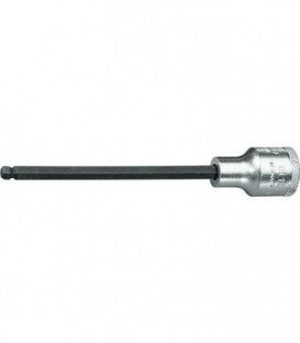 Embout de tournevis GEDORE 1/2" six pans creux avec tete spherique SW 14,0mm longueur 140mm