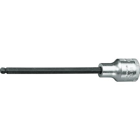 Embout de tournevis GEDORE 1/2" six pans creux avec tete spherique SW 14,0mm longueur 140mm