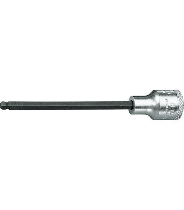 Embout de tournevis GEDORE 1/2" six pans creux avec tete spherique SW 6,0mm longueur 140mm