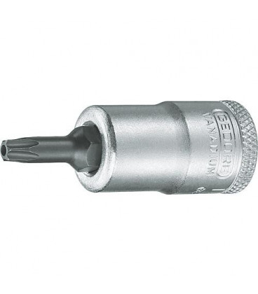 Embout de tournevis GEDORE 3/8" Torx-femelle avec forage, T50, longueur 49 mm