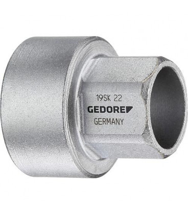 Douille GEDORE 1/2" 6-pans, court, SW 22 longueur 33 mm