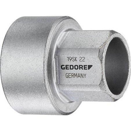 Douille GEDORE 1/2" 6-pans, court, SW 22 longueur 33 mm