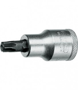 Embout de tournevis GEDORE 1/2" Torx-femelle avec forage, T30, longueur 55 mm