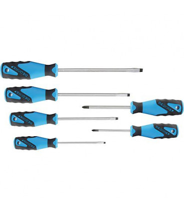 Kit tournevis GEDORE 6 pieces, fente et cruciforme