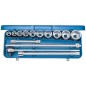 Jeu de cle a douille GEDORE 14 pieces, 3/4" SW 22-50mm