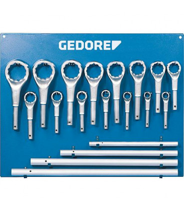 Jeu de cle polygonale a traction GEDORE 19 pieces, SW 24-85mm