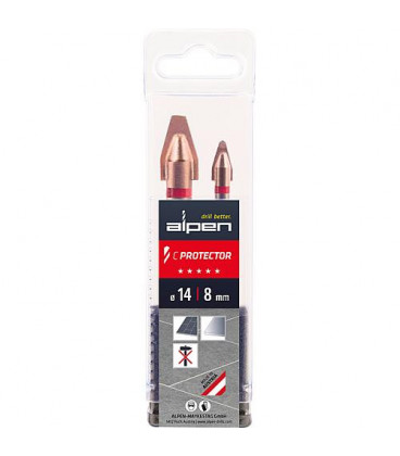 Foret carrelage Alpen C-Protecteur, tige anti-slip d : 8,00mm et 14,00 mm