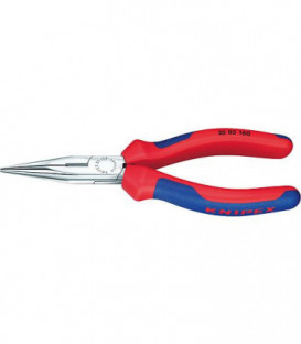 Pince a becs demi-ronds av lame chromee avec poignee bicolore machoire droite. Longueur 160 mm