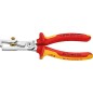 Coupe-cable KNIPEX avec pince a dénuder controlée VDE, L : 180mm